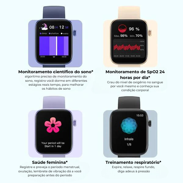 Smartwatch Colmi p71 ,chamada de voz, monitoramento de saúde ip68 à prova d'água, notificações inteligentes, assistente de voz