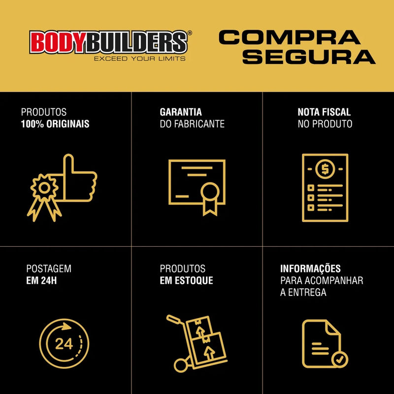 Kit 2x Whey Protein 900g + 2x Creatina 100G + BCAA 4.5 100G + 2x Glutamina 100g Coqueteleira-Bodybuilders