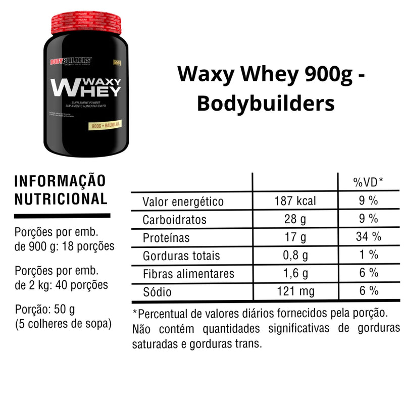 Kit 2x Whey Protein 900g + 2x Creatina 100G + BCAA 4.5 100G + 2x Glutamina 100g Coqueteleira-Bodybuilders