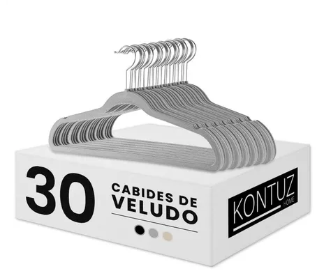 Kit com 30 Cabides de Veludo Dapper - Organização com Elegância