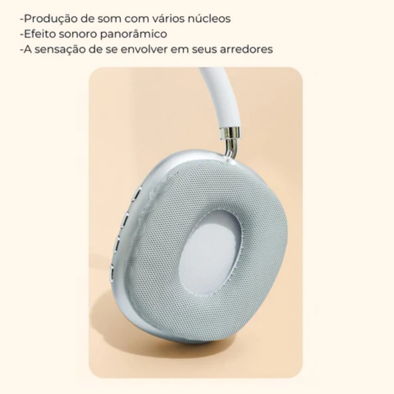 Fone de ouvido Bluetooth Sem Fio Headphone, Recarregável