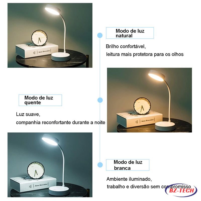 Abajur de Mesa Portátil – Iluminação Prática e Moderna