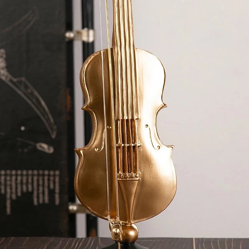 Estátua Musical – Violino e Saxofone, a Harmonia Perfeita para Sua Decoração