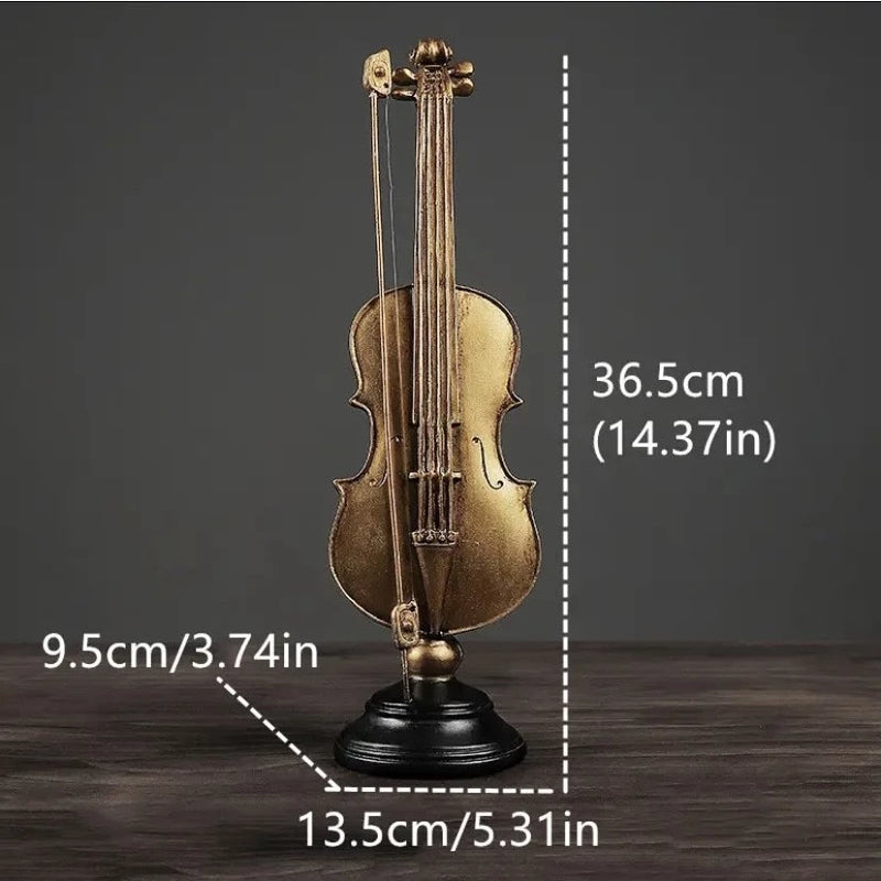 Estátua Musical – Violino e Saxofone, a Harmonia Perfeita para Sua Decoração