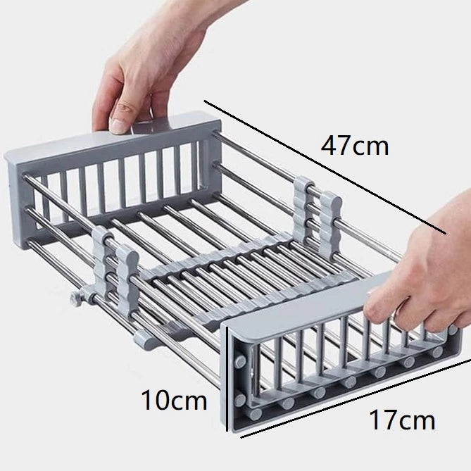 Escorredor de Pia Ajustável - Dapper - para Secar Verduras, Frutas e Louças