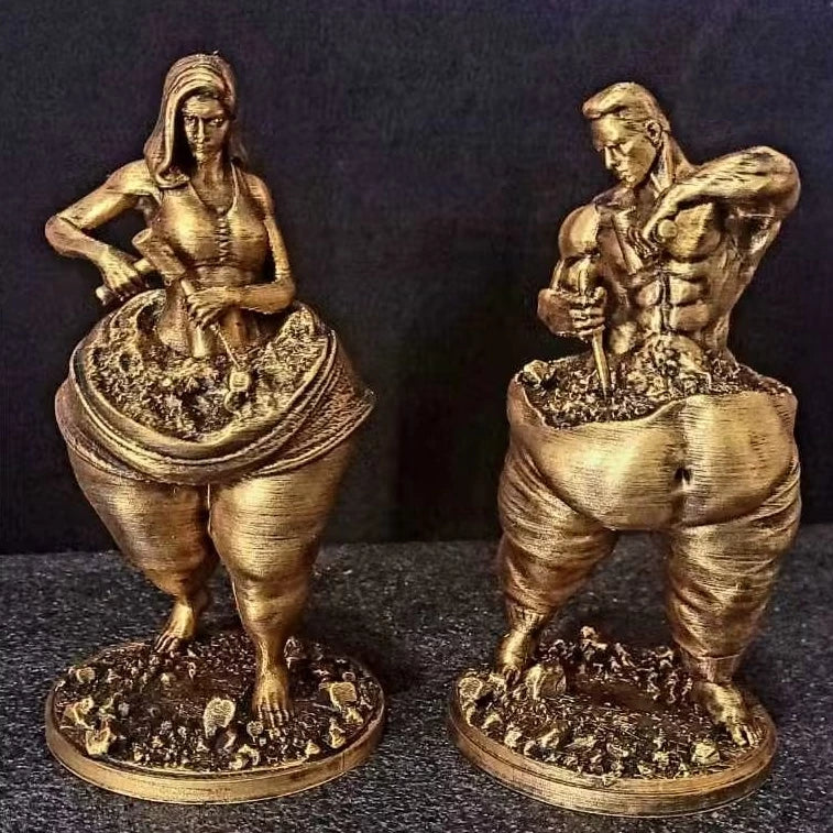 Escultura Decorativa Corpo em Construção – Arte que Representa Evolução e Crescimento