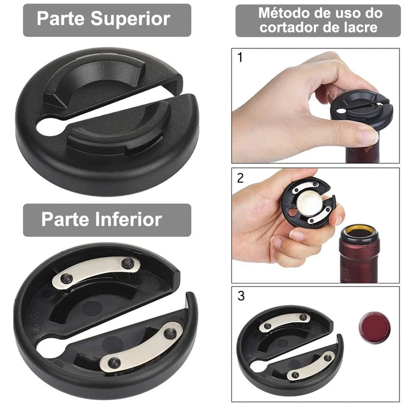 Abridor de Vinho Elétrico Dapper - Praticidade e Elegância na Hora de Servir + 3 brindes grátis