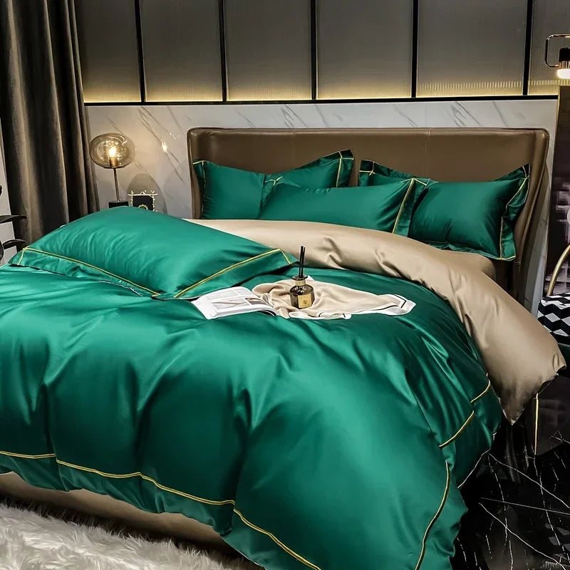 Conjunto de Cama em Algodão Egípcio Dapper - Luxo e Conforto Exclusivo