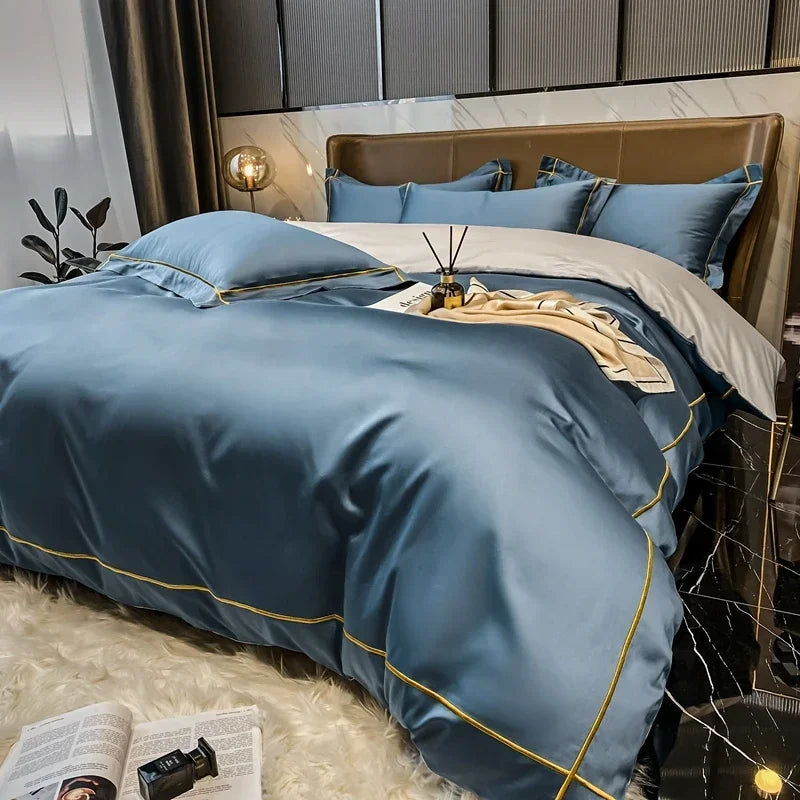 Conjunto de Cama em Algodão Egípcio Dapper - Luxo e Conforto Exclusivo