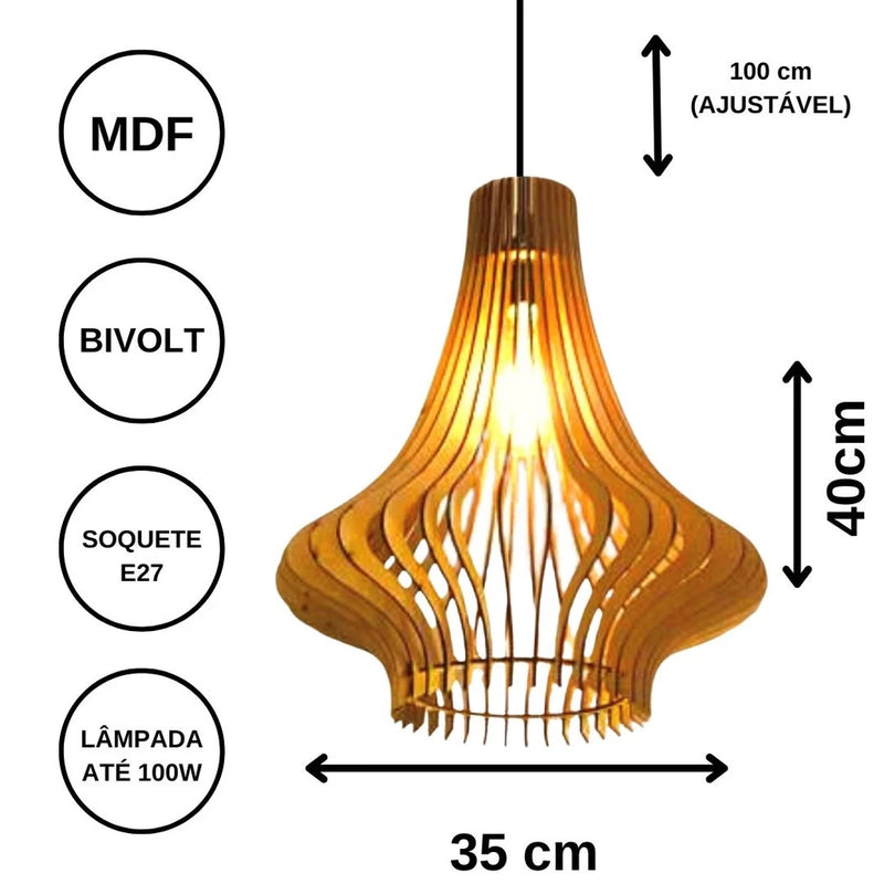 Luminária Rústica Dapper – Transforme a Decoração da Sua Casa