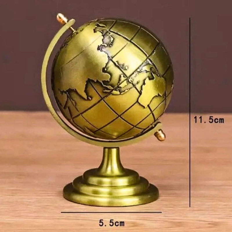 Decoração de Globo Terrestre dourado – Um Toque Clássico e Educativo para Seu Espaço