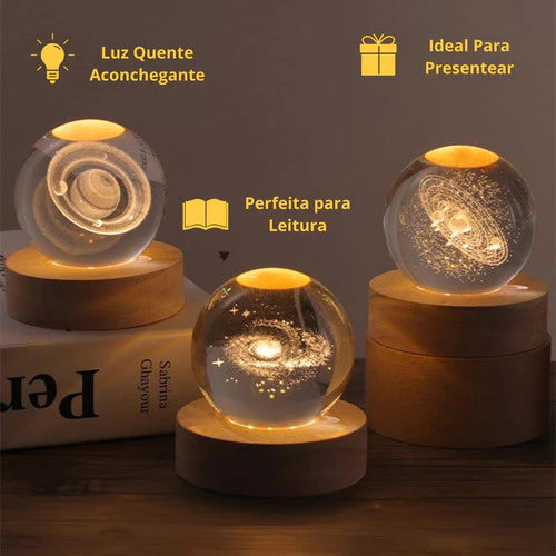 Luminária Bola de Cristal – Sofisticação e Luz para Seu Ambiente