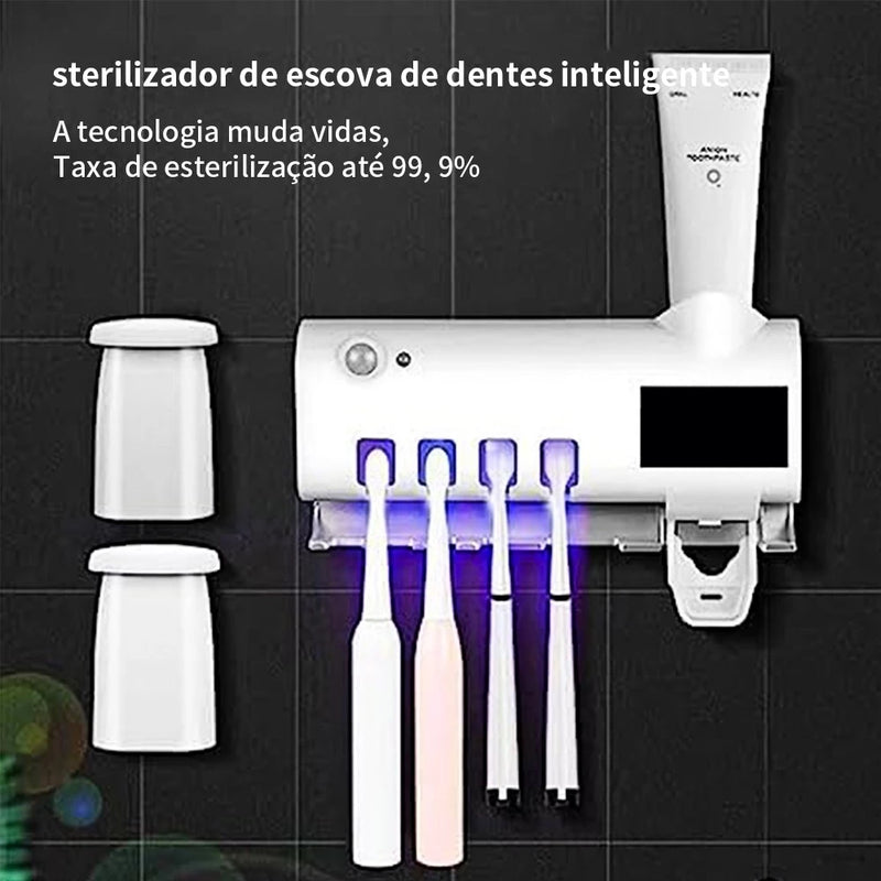 Dispenser Automático - Dapper com Esterilizador UV e Suporte para Escovas