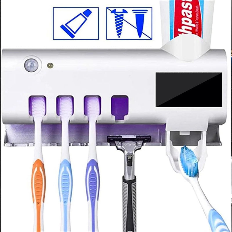 Dispenser Automático - Dapper com Esterilizador UV e Suporte para Escovas